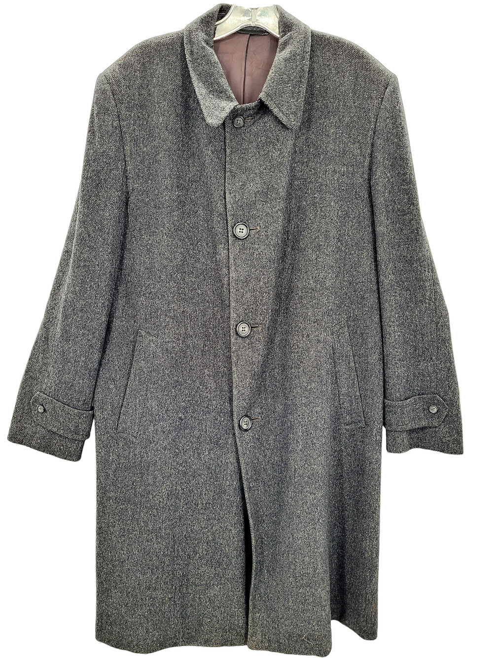 Bond Clothes Vintage Mens Gray Wool Overcoat Union Preppy Goth Punk Academia